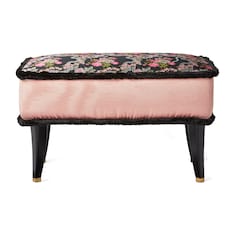 Hocker mit Blumen-Jacquard 