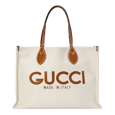 Medium tote bag with Gucci print