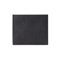 Portafoglio bi-fold gommato con GG