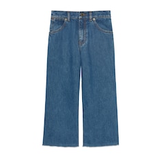 Children's denim pant with label