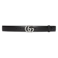 GG Marmont thin belt with crystals