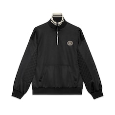 Technical jersey half zip jacket