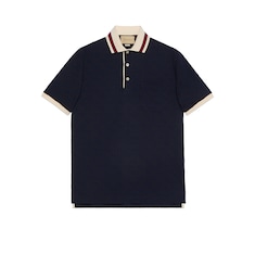 Cotton polo shirt with GG embroidery