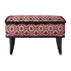 Tabouret à motif jacquard GG à étoiles et abeilles