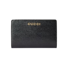 Card case wallet with Gucci script