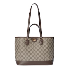 Ophidia small tote bag in beige and ebony Supreme GUCCI AE