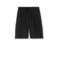 Black silk pongé shorts in black | GUCCI® US