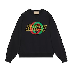 Cotton jersey sweatshirt with embroidery