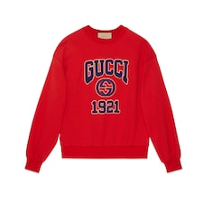 Sweat-shirt en jersey de coton avec broderie