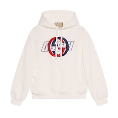 Cotton jersey hooded sweatshirt