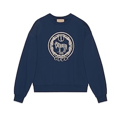 Sudadera de punto de algodón con bordado