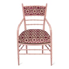 Chaise Chiavari à motif GG abeilles avec accoudoir