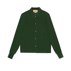 Camisa de crepé de China y seda