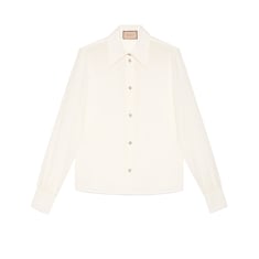 Camisa de seda crêpe de Chine