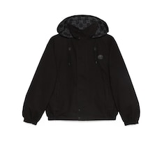 Reversible GG ripstop nylon jacket