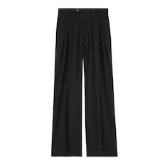Pantalón de jacquard de lana con GG