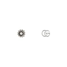 Clous d’oreilles avec fleur et Double G 
