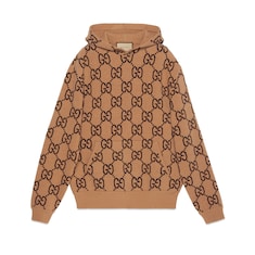 GG wool hooded sweatshirt