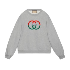 Sweat-shirt en jersey de coton à imprimé