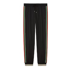 Technical jersey track bottoms