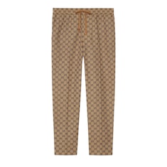 GG cotton canvas trousers