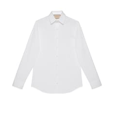 Stretch cotton poplin shirt