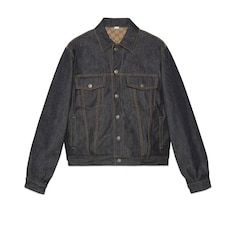 เสื้อแจ็คเก็ต GG reversible denim jacket