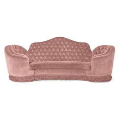 Canapé style chippendale capitonné en velours