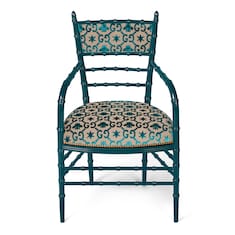 Chaise Chiavari à motif GG abeilles avec accoudoir