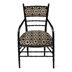 Chaise Chiavari à motif GG abeilles avec accoudoir