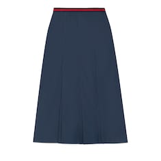 Cotton poplin skirt with Web