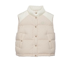 Gilet imbottito in tessuto di cotone GG