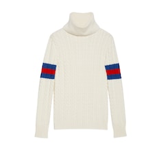 Cable knit wool cashmere jumper