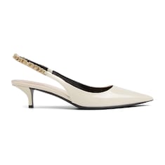 Gucci Signoria slingback pump in white patent leather GUCCI US