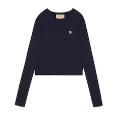 Wool cashmere jumper with embroidery