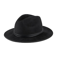 Gorro de lana con detalle de piel