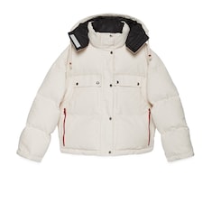 Chaqueta acolchada de lona de algodón con GG