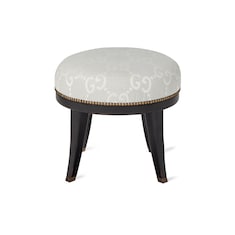 Tabouret rond à motif jacquard GG