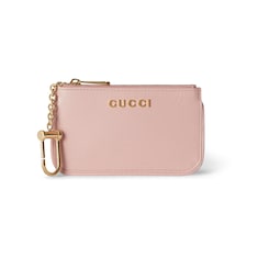 حافظة مفاتيح مع سحّاب مزيّنة بأحرف Gucci