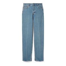 Denim trouser with Gucci label