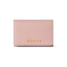 Card case with Gucci script