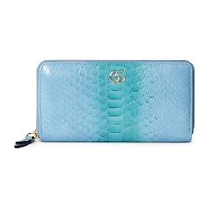 GG Marmont python zip-around wallet