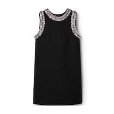 Minivestido con bordado de cristales