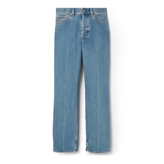 Denim trouser with Gucci label