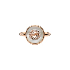 Anello Gucci Interlocking in oro 18 carati con diamanti