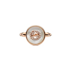 Bague 18 carats Gucci Interlocking avec diamants