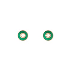 〔グッチ インターロッキング〕18K スタッズピアス