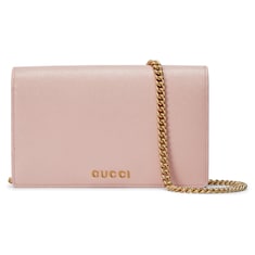 Chain wallet with Gucci script