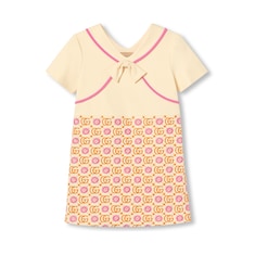 Children's jersey dress with embroidery