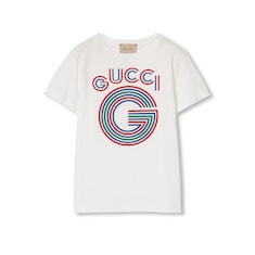 チルドレンズ〕プリント コットン Tシャツホワイト | GUCCI公式 